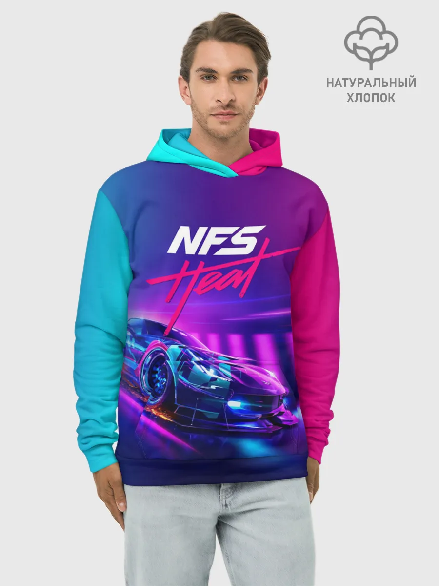 Худи мужской база хлопок / NEED FOR SPEED - HEAT