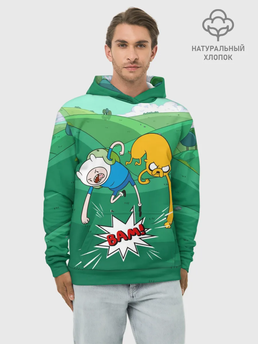 Худи мужской база хлопок / Bam!