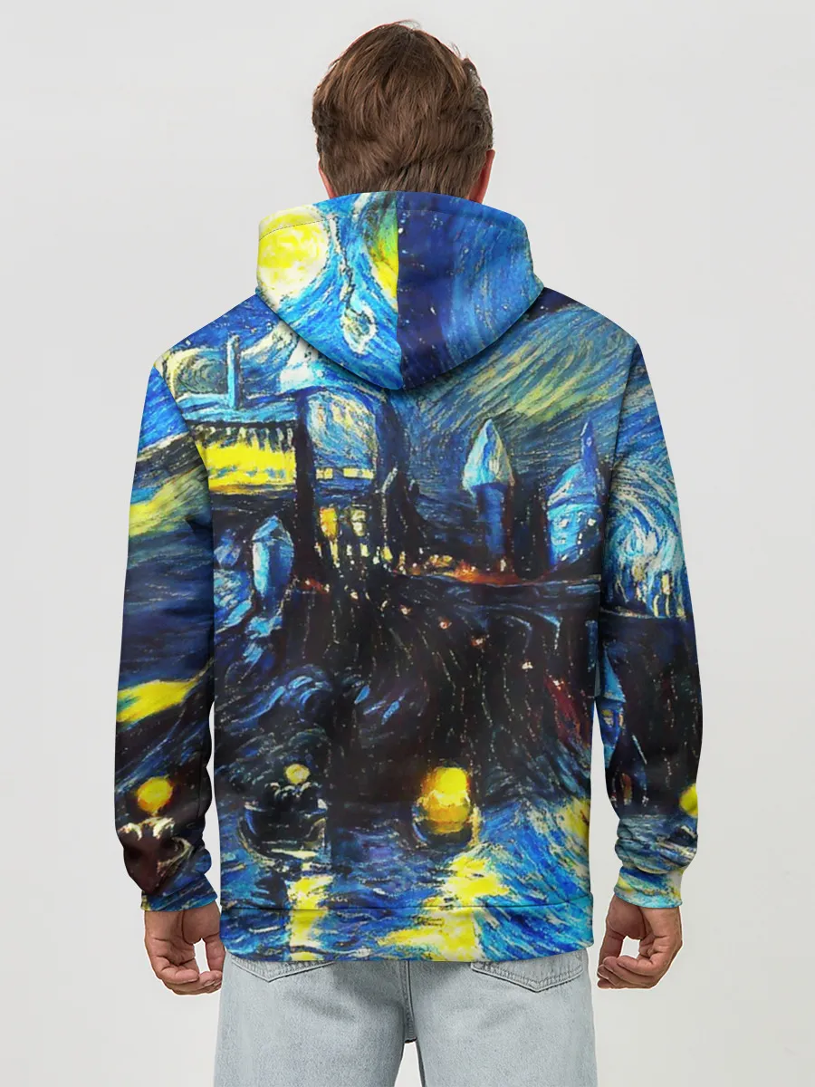 Худи мужской база хлопок / Картина в стиле Вангога