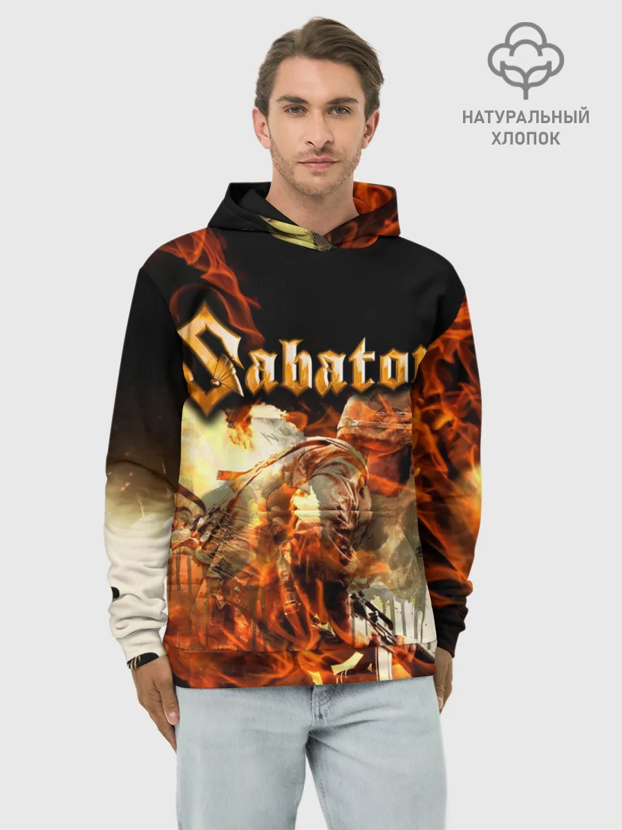 Худи мужской база хлопок / Sabaton