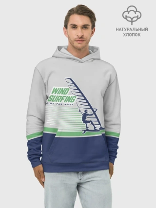 Худи мужской база хлопок / Ride the wave