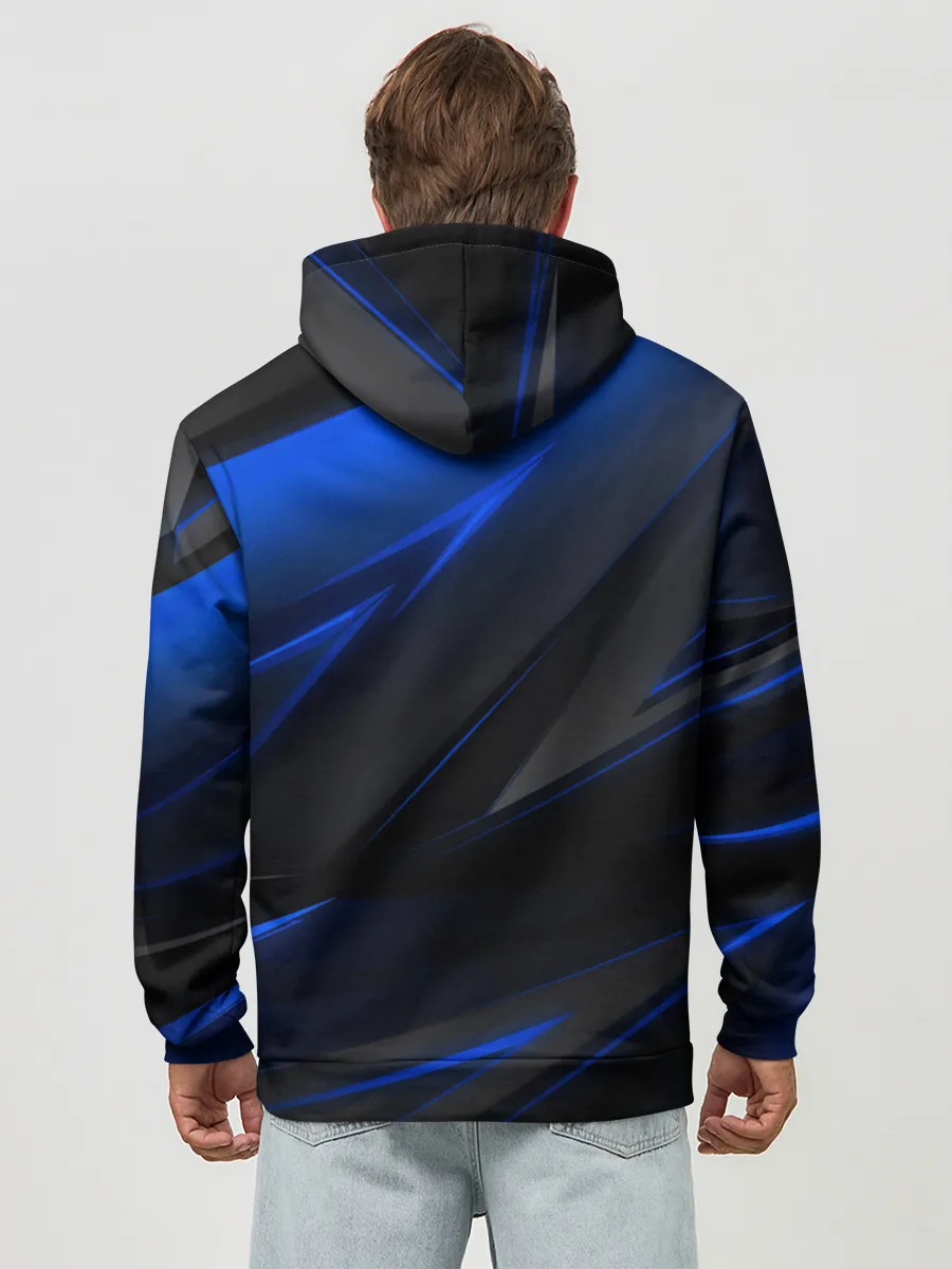 Худи мужской база хлопок / Blue and Black