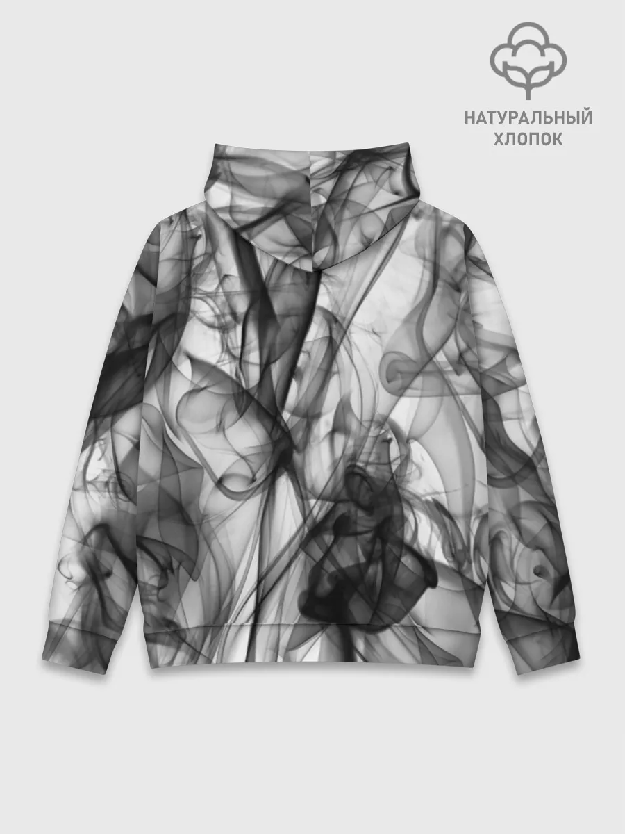 Худи мужской база хлопок / SMOKE ABSTRACTION
