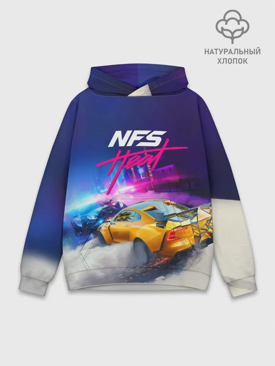 Худи мужской база хлопок / NEED FOR SPEED - HEAT