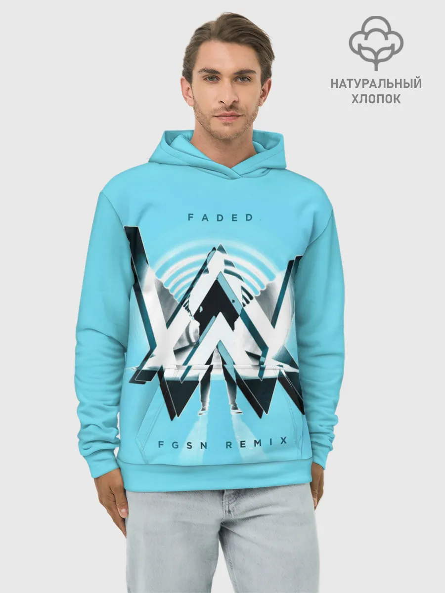 Худи мужской база хлопок / Alan Walker