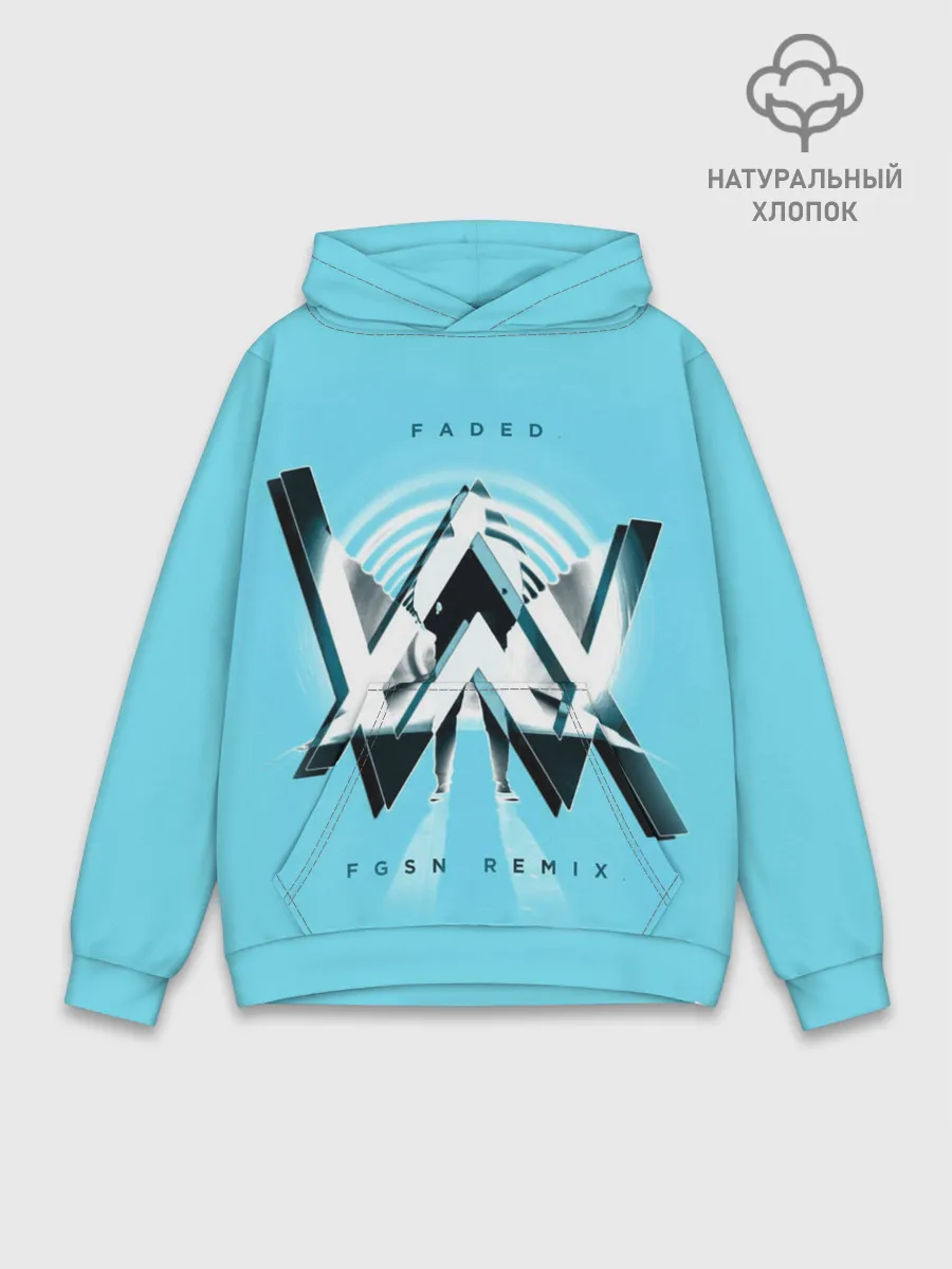 Худи мужской база хлопок / Alan Walker