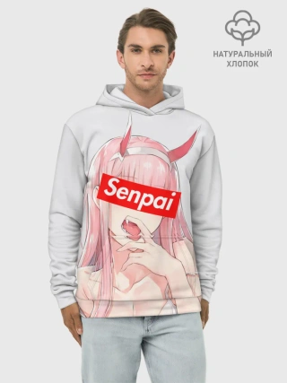 Худи мужской база хлопок / Senpai 02