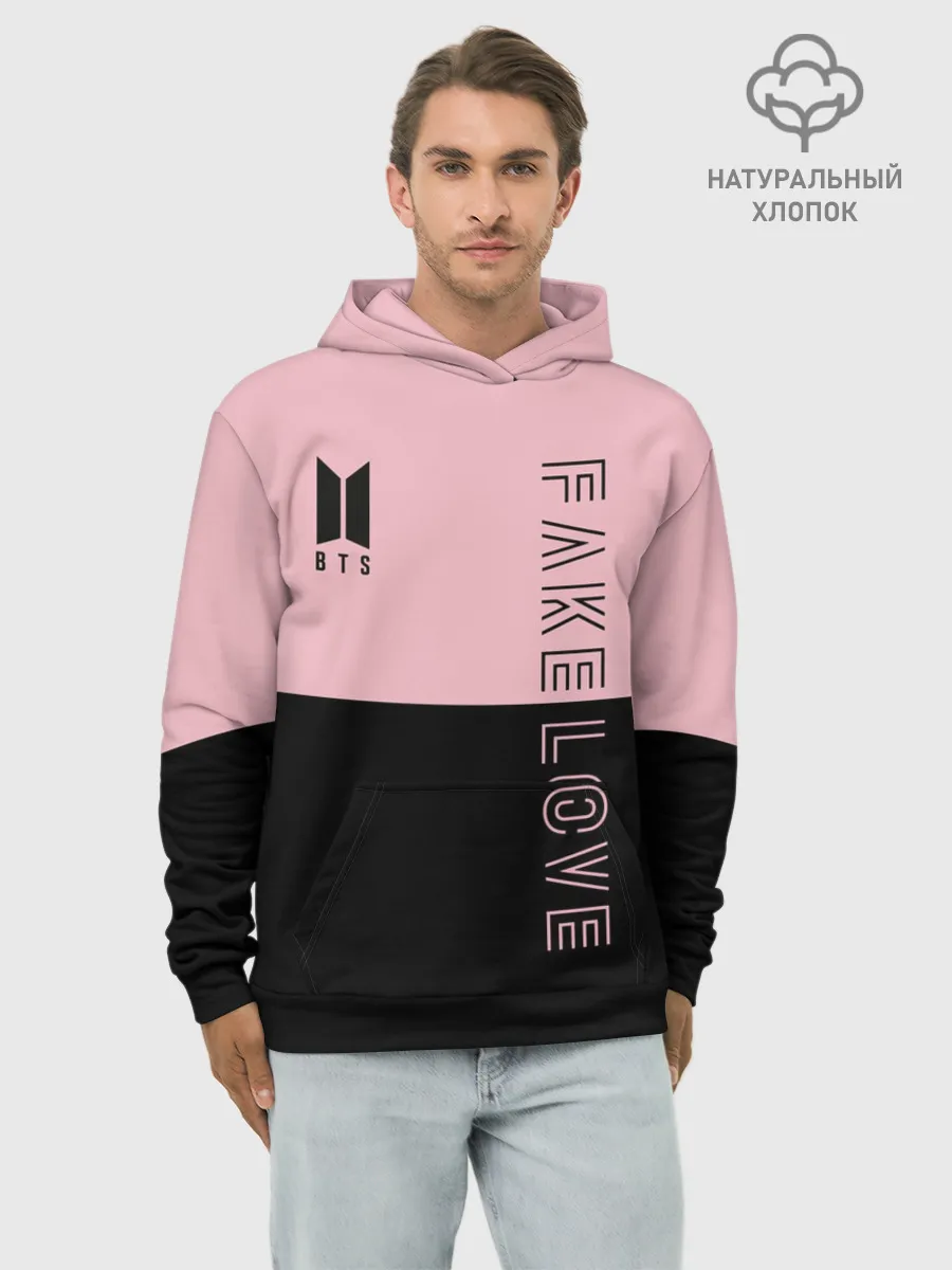 Худи мужской база хлопок / BTS Fake Love