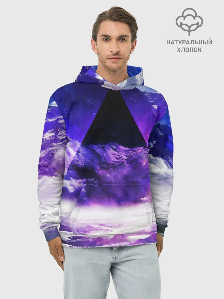 Худи мужской база хлопок / Космический треугольник