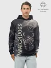 Худи мужской база хлопок / WATCH DOGS