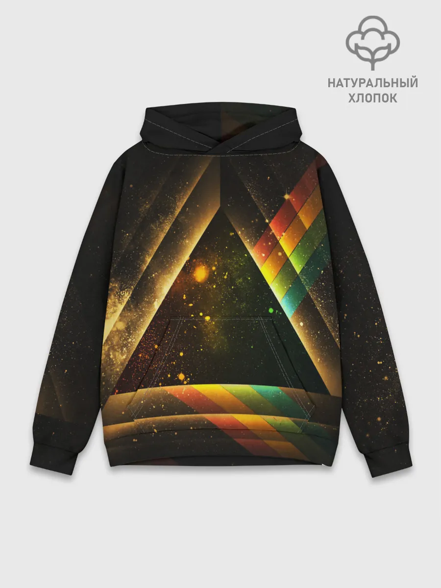 Худи мужской база хлопок / КОСМОС НЕОН