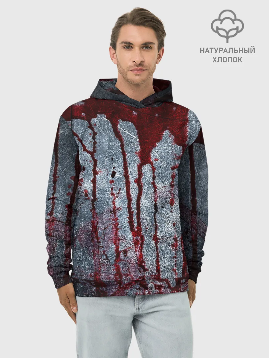 Худи мужской база хлопок / Кровь на металле