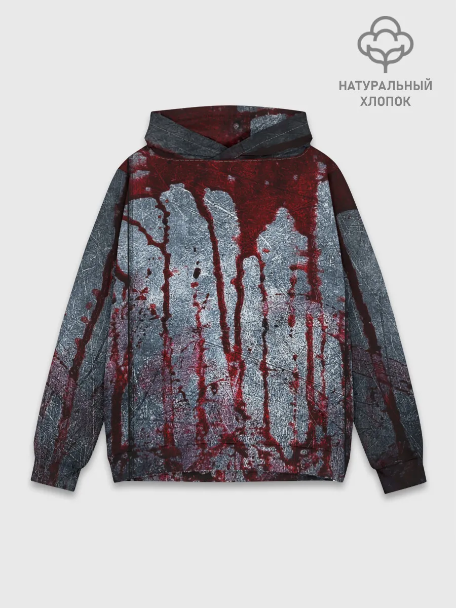 Худи мужской база хлопок / Кровь на металле