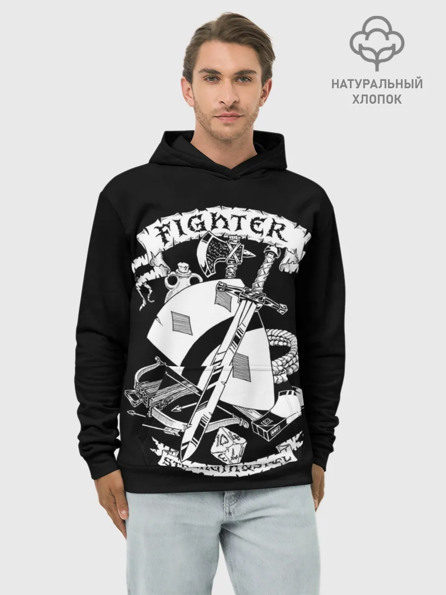 Худи мужской база хлопок / Fighter
