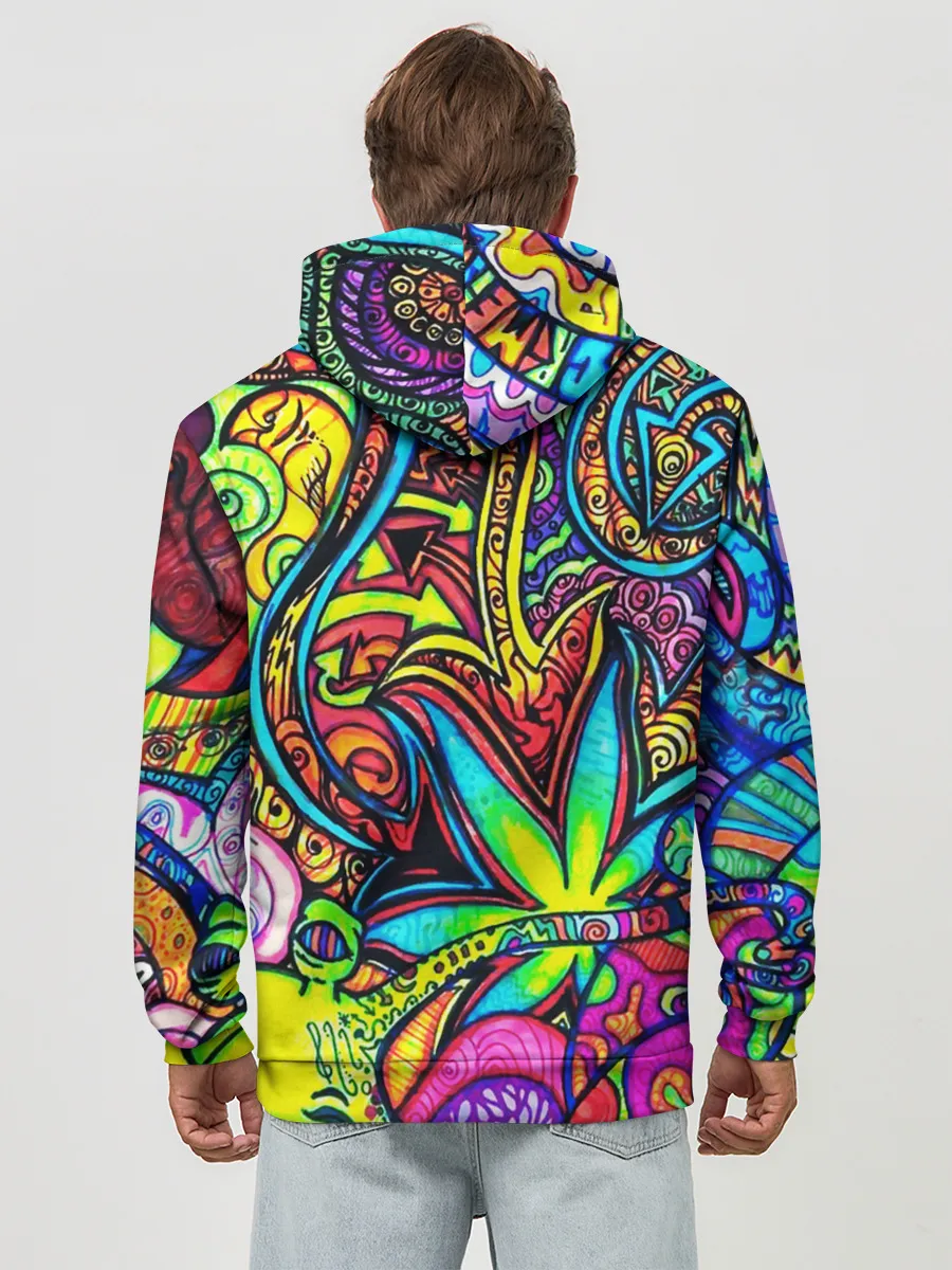 Худи мужской база хлопок / ABSTRACTION PSY