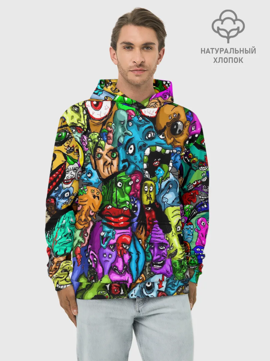 Худи мужской база хлопок / МЕМЫ