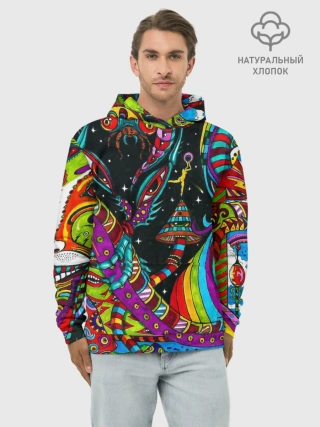 Худи мужской база хлопок / психоделика
