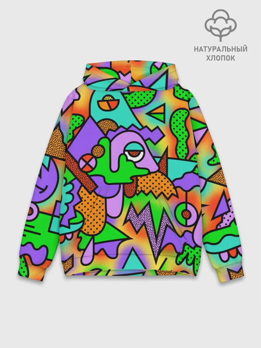 Худи мужской база хлопок / PSY GEOMETRY