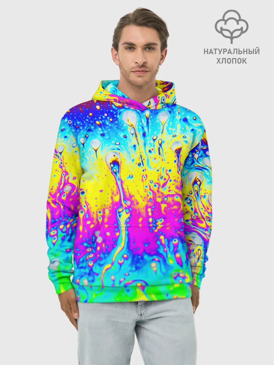 Худи мужской база хлопок / КИСЛОТНЫЙ СТИЛЬ