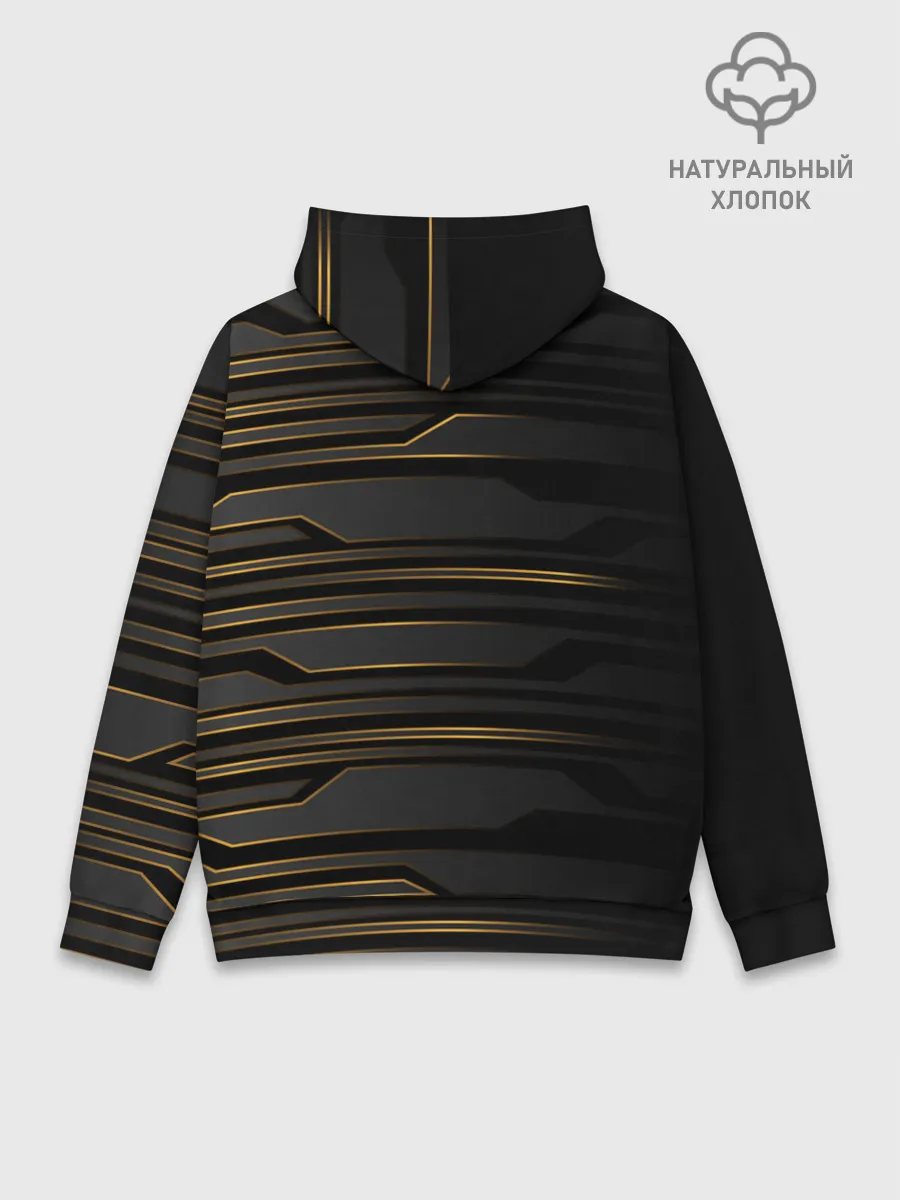 Худи мужской база хлопок / Futuristic technology lines
