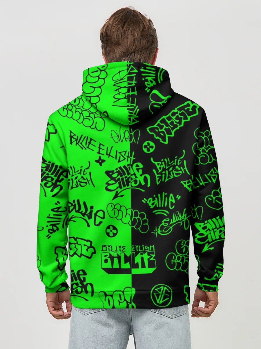 Худи мужской база хлопок / Billie Eilish Graffiti two col