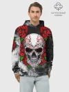 Худи мужской база хлопок / Skull and Roses