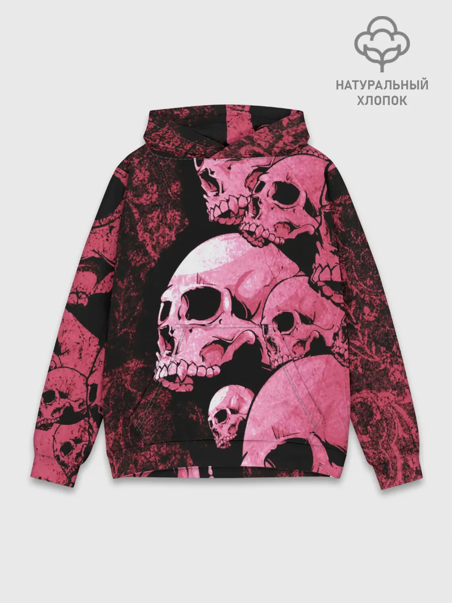 Худи мужской база хлопок / ЧЕРЕПА