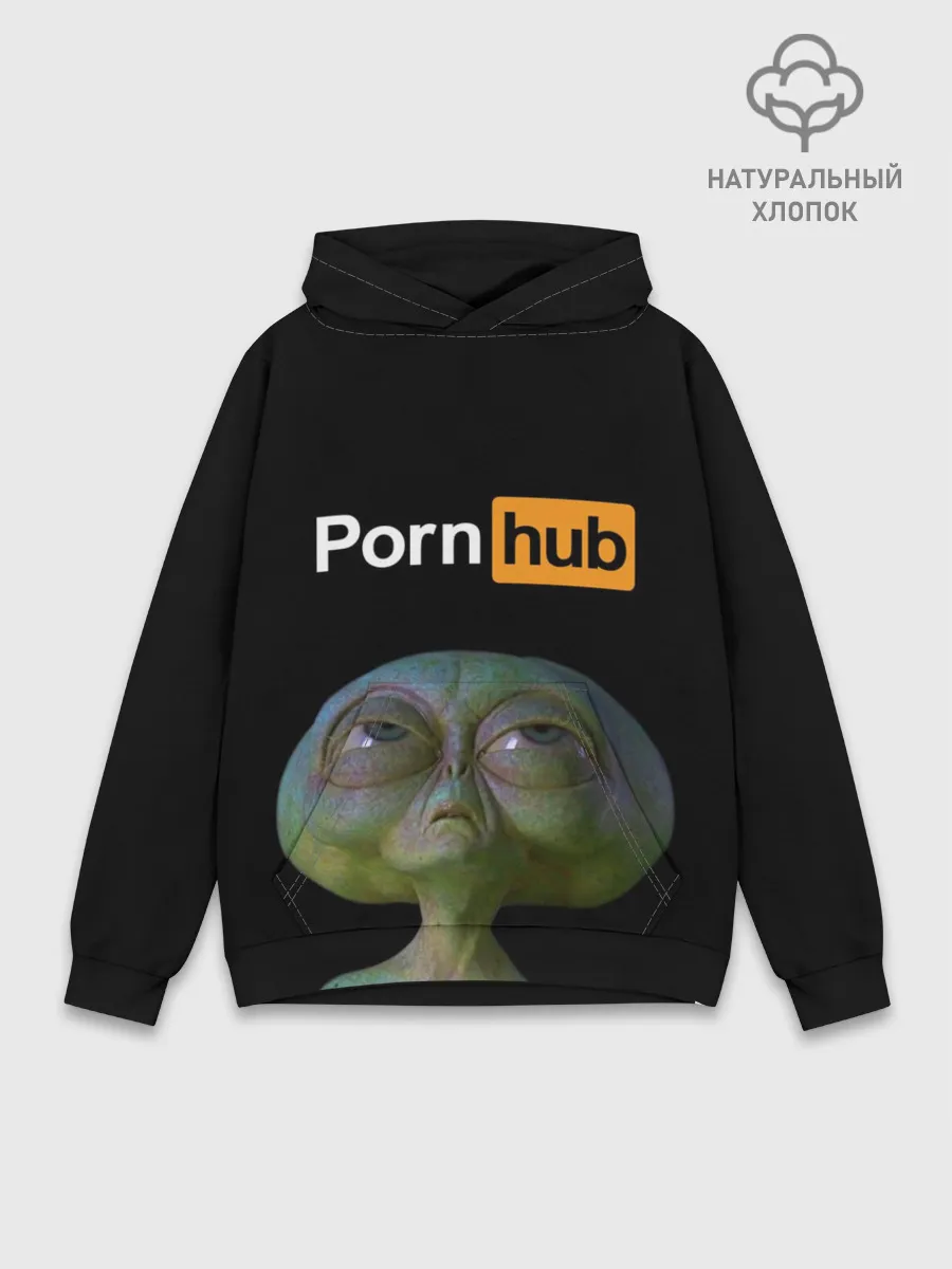 Худи мужской база хлопок / Alien and Porh Hub