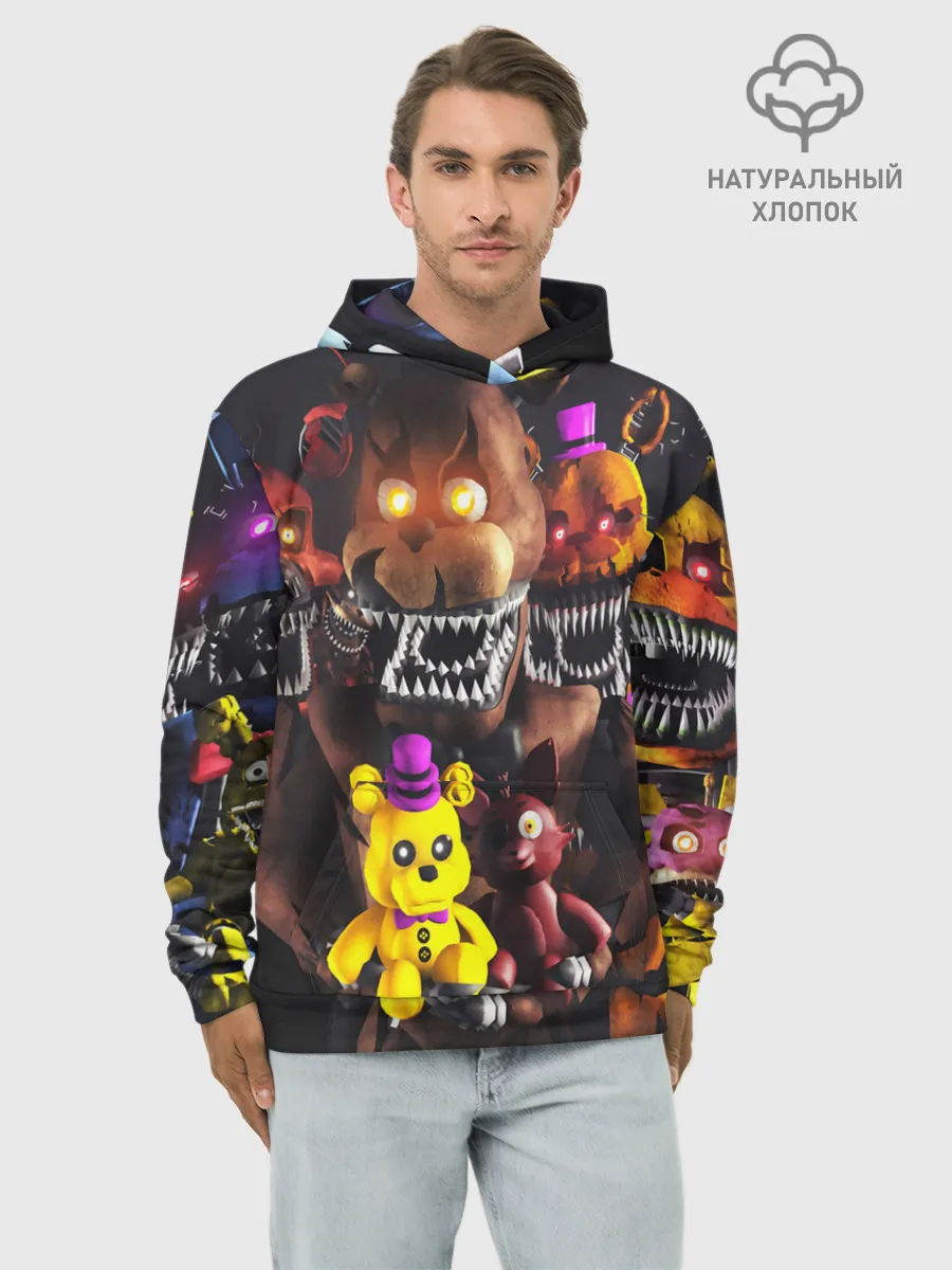Худи мужской база хлопок / FIVE NIGHTS AT FREDDYS