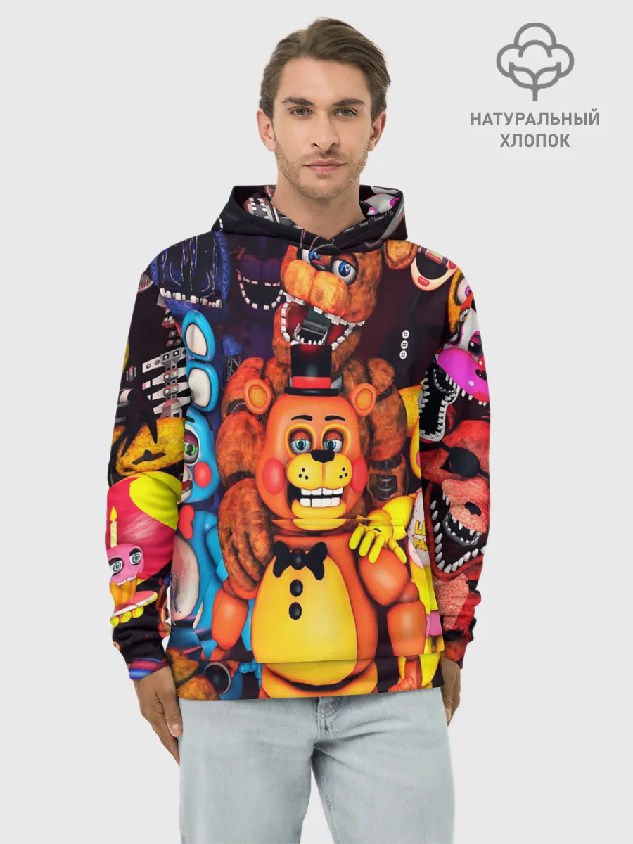 Худи мужской база хлопок / FIVE NIGHTS AT FREDDYS