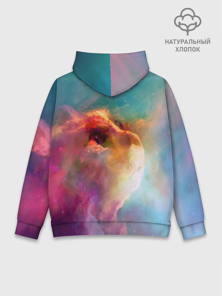 Худи мужской база хлопок / КОСМИЧЕСКИЙ КОТ