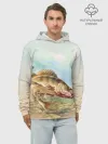 Худи мужской база хлопок / Рыба