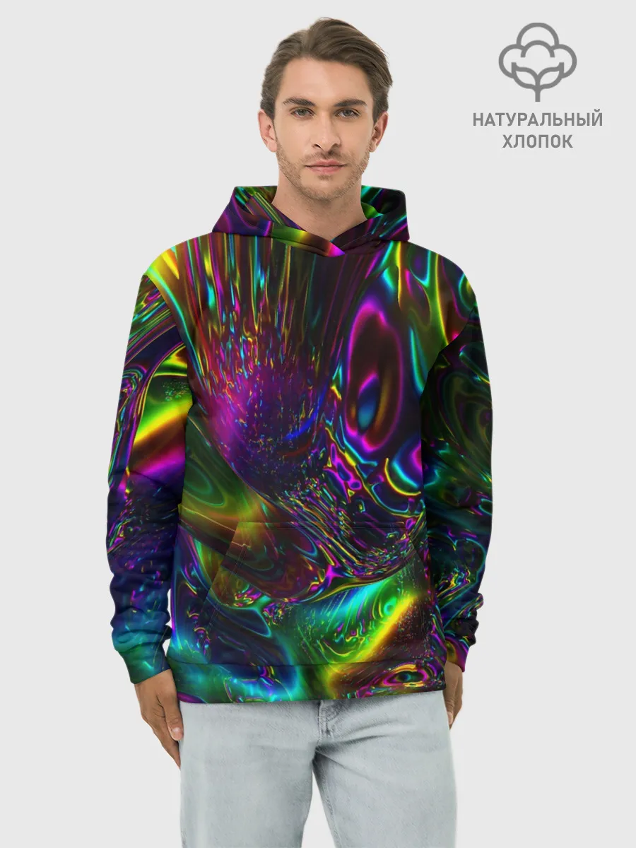 Худи мужской база хлопок / АБСТРАКЦИЯ