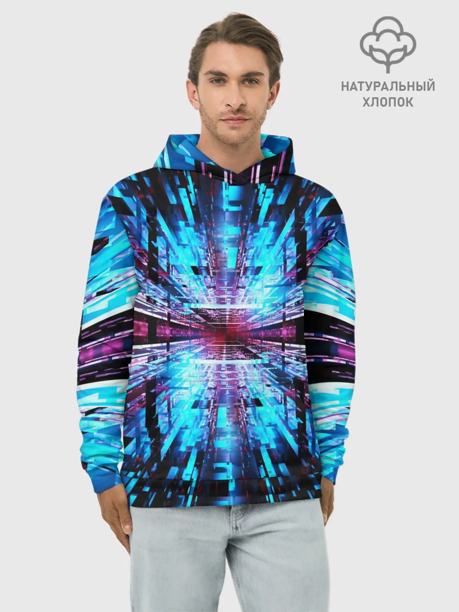 Худи мужской база хлопок / АБСТРАКЦИЯ