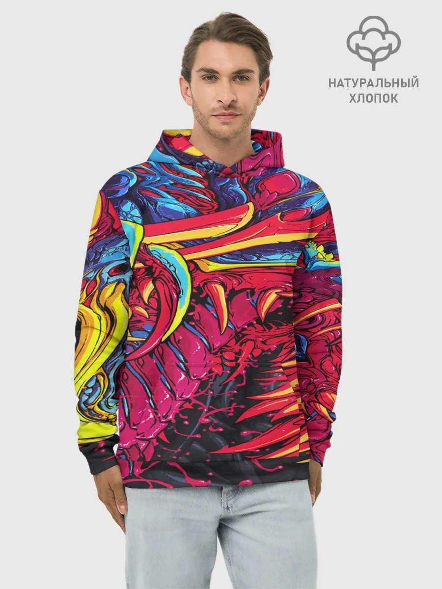 Худи мужской база хлопок / CS GO hyper beast skin