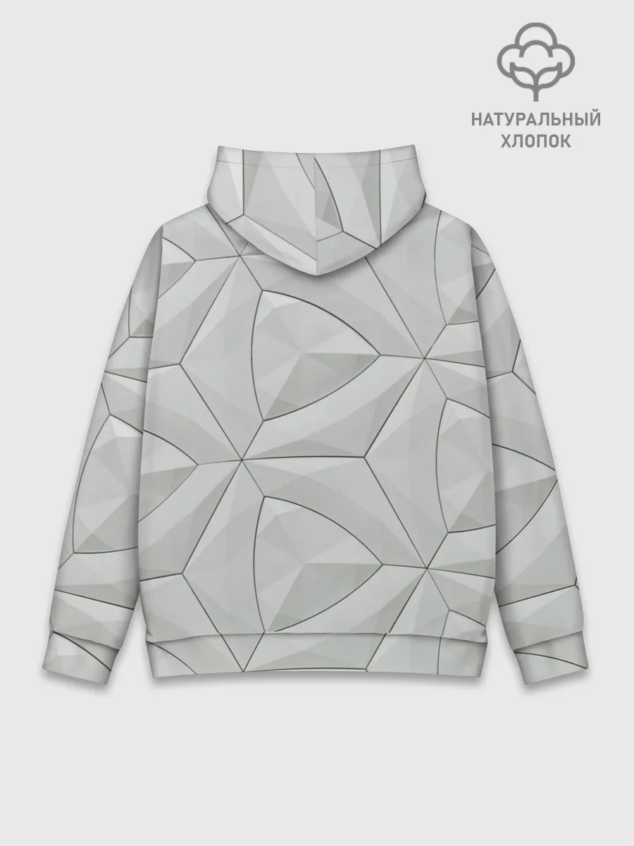 Худи мужской база хлопок / Техно Геометрия