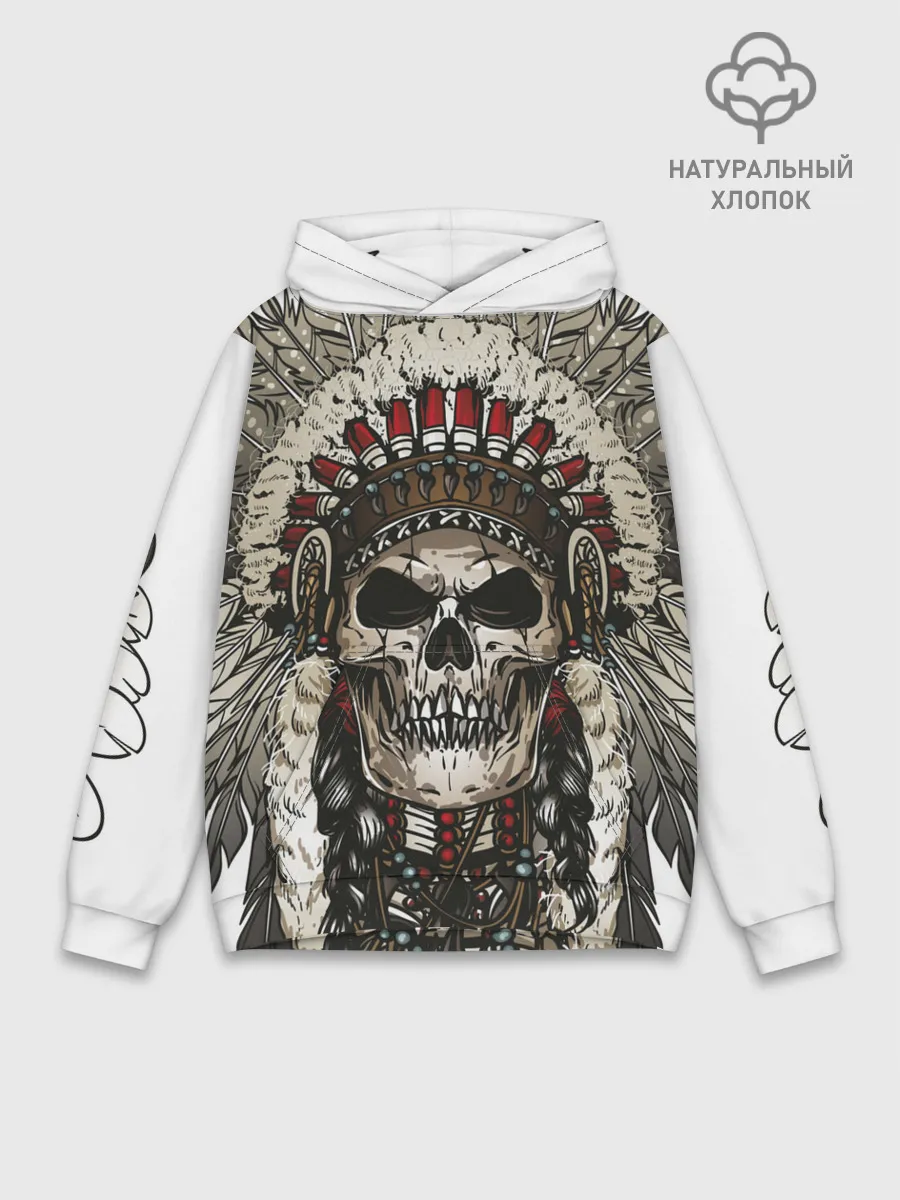 Худи мужской база хлопок / Leader of indian skeletons