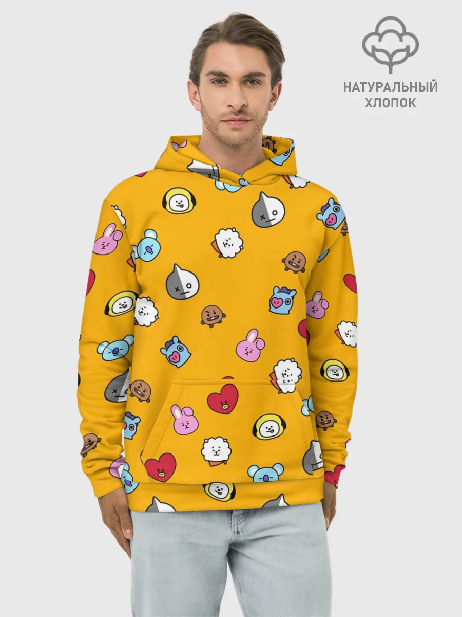 Худи мужской база хлопок / BT21