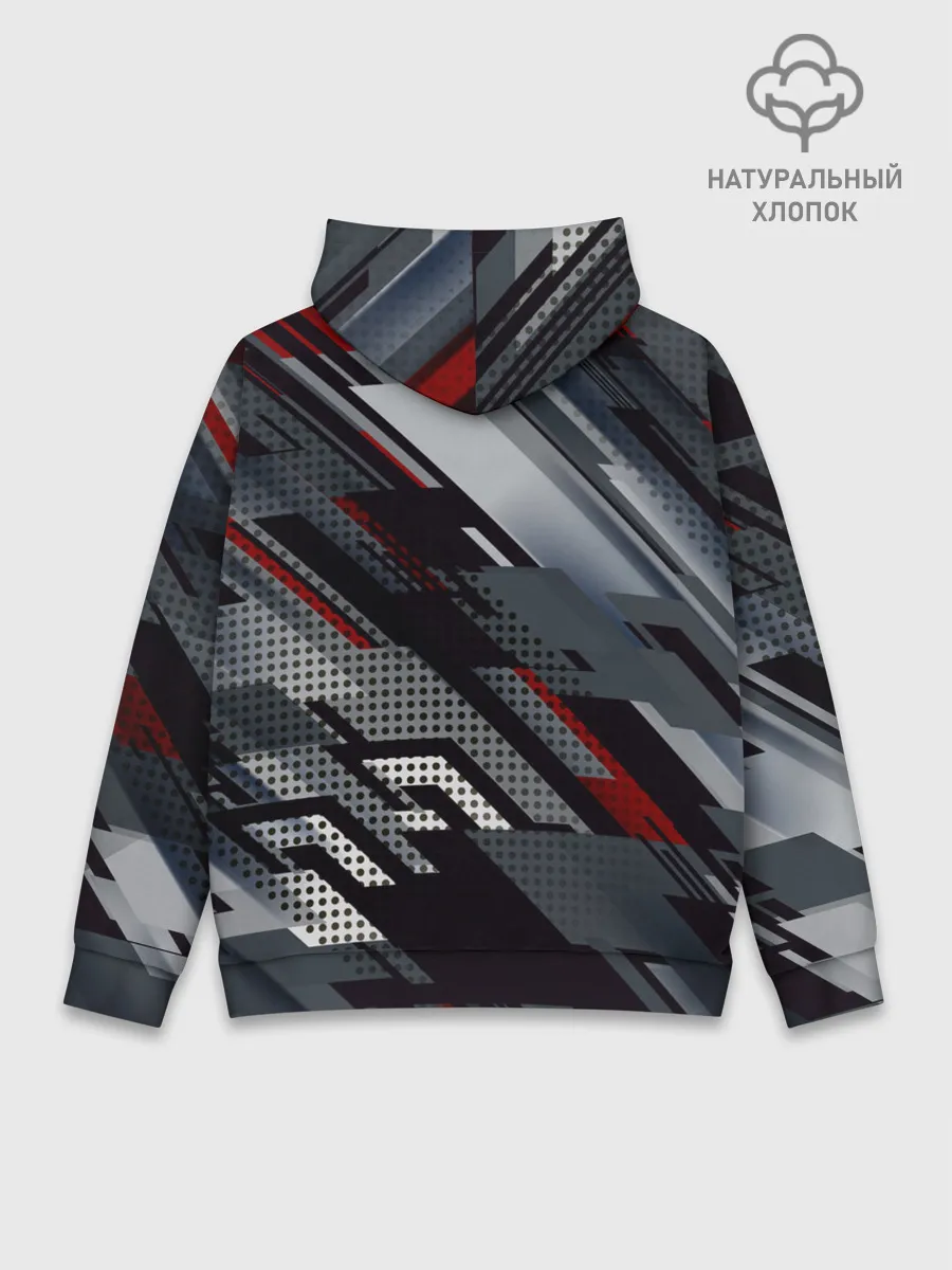 Худи мужской база хлопок / Металлическая текстура