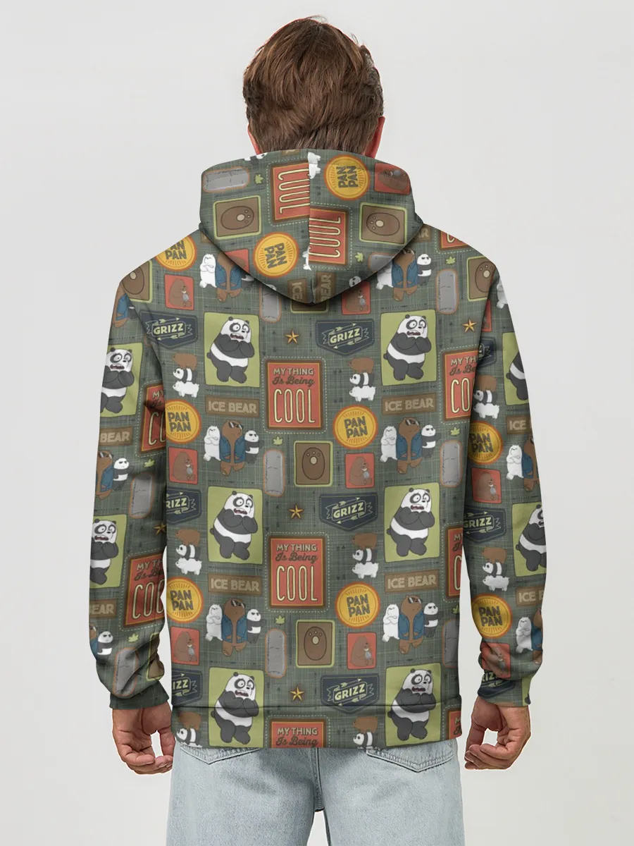 Худи мужской база хлопок / Клевые медведи