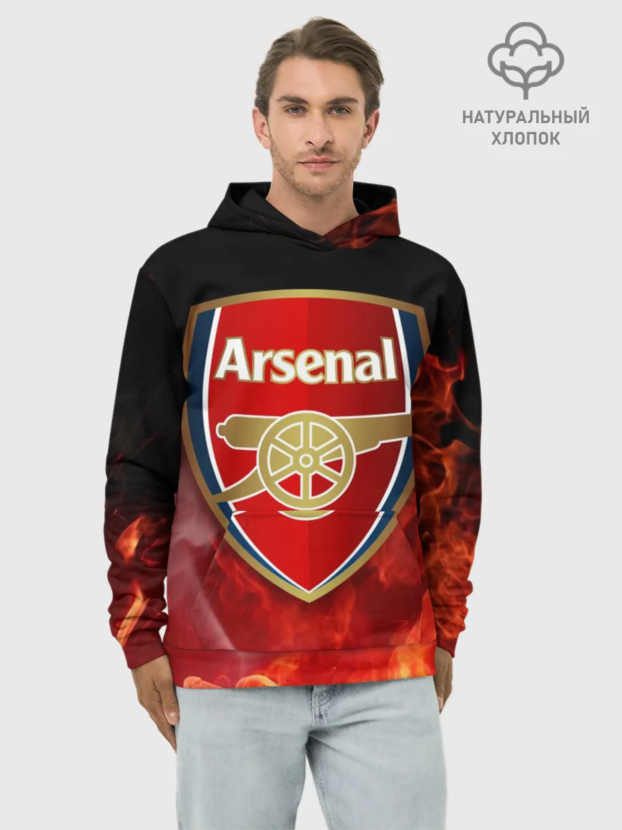 Худи мужской база хлопок / Arsenal