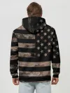 Худи мужской база хлопок / American Flag Camo