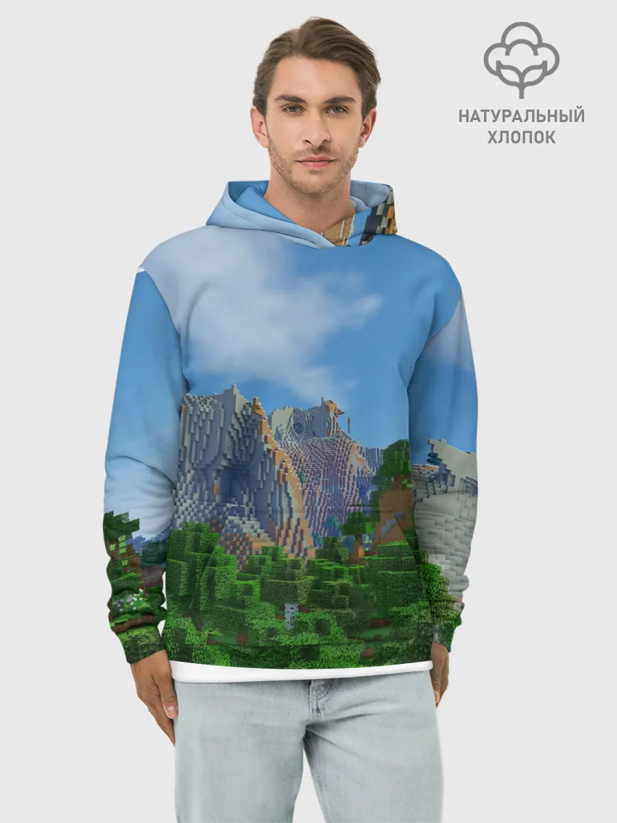 Худи мужской база хлопок / Minecraft
