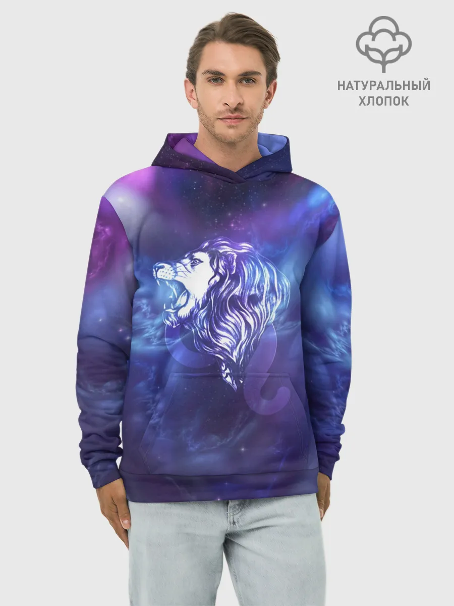 Худи мужской база хлопок / Лев