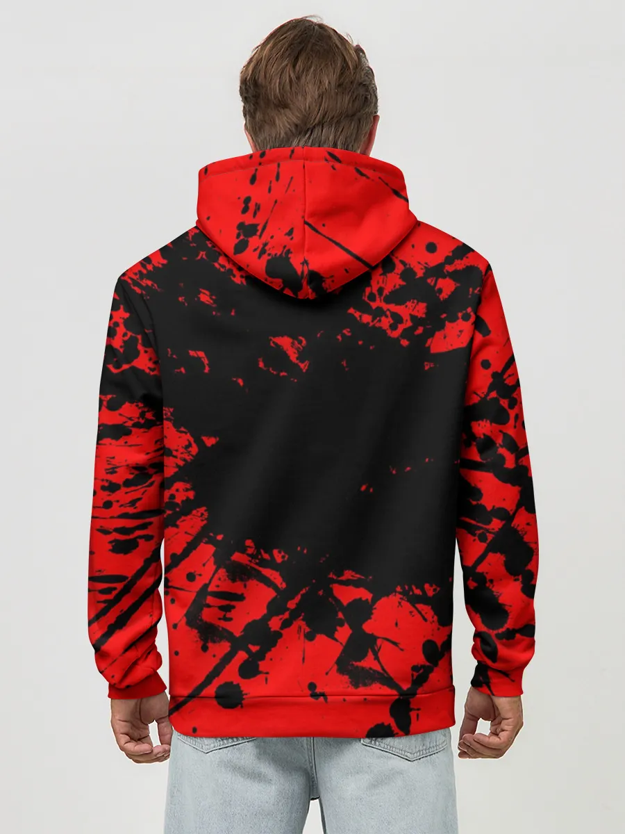 Худи мужской база хлопок / Stalker GSC red