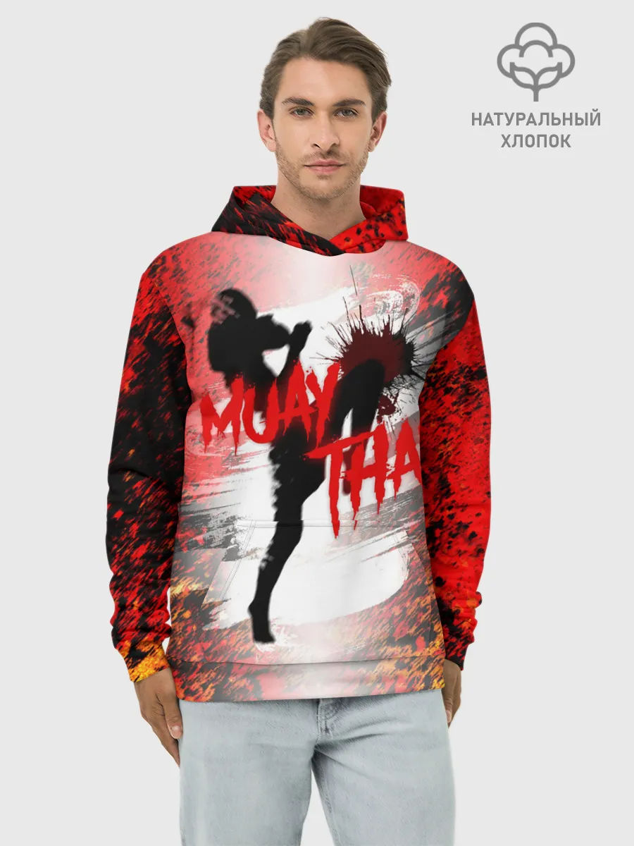 Худи мужской база хлопок / Muay Thai