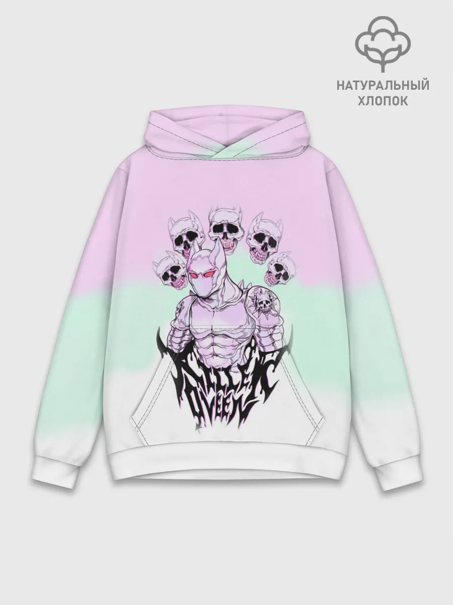 Худи мужской база хлопок / KILLER QUEEN 5 черепов