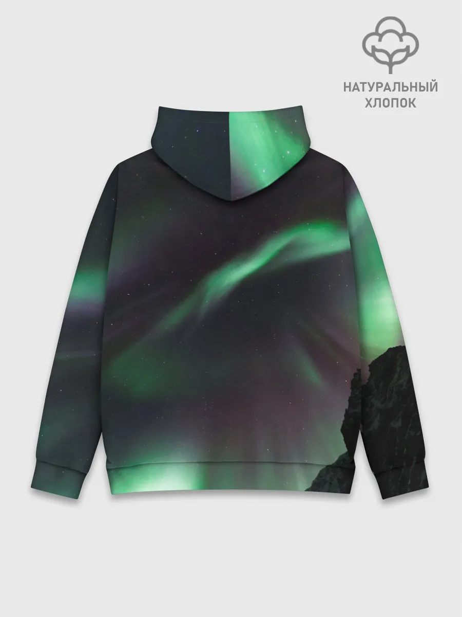 Худи мужской база хлопок / Северное сияние