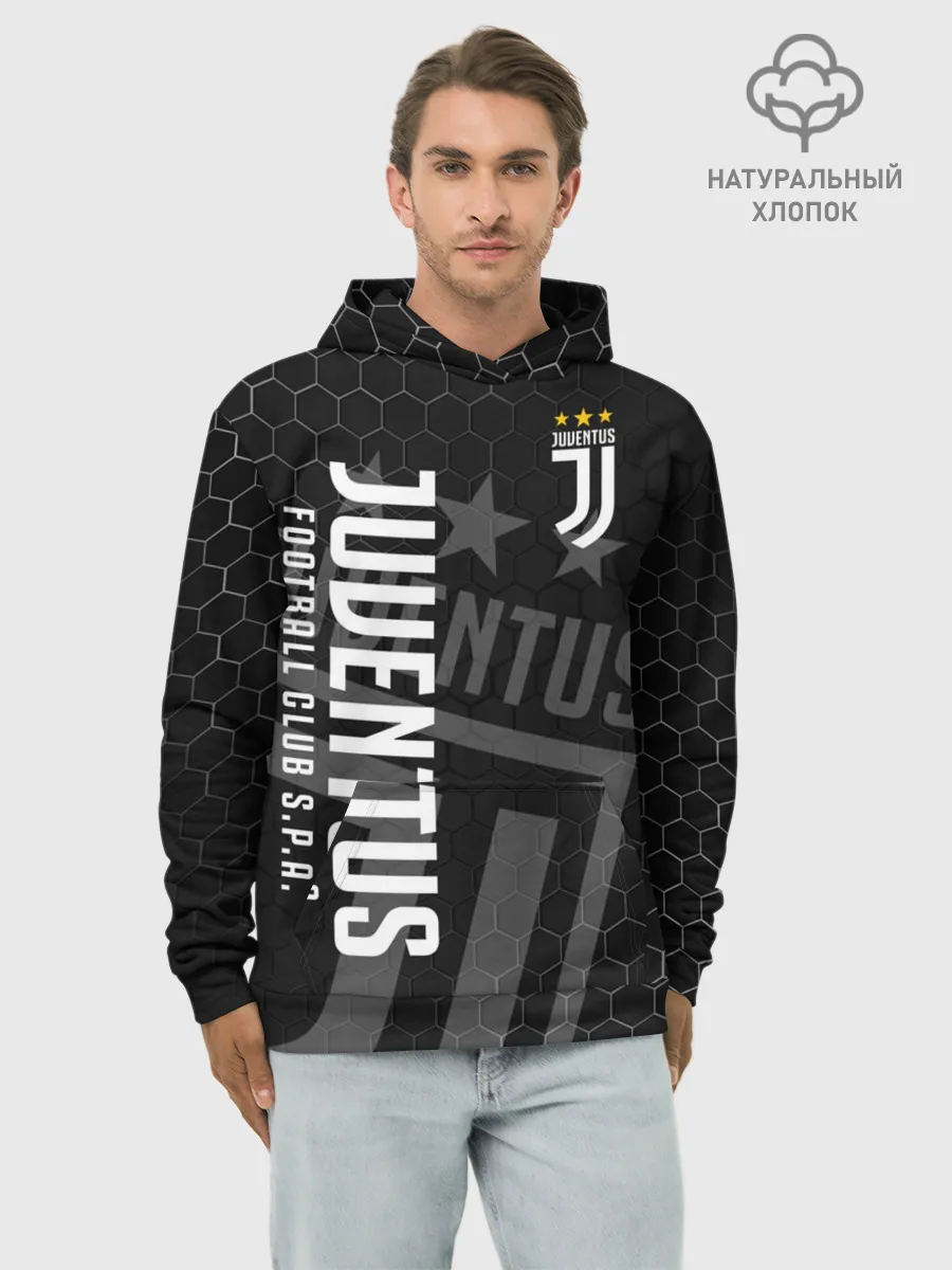 Худи мужской база хлопок / Ювентус