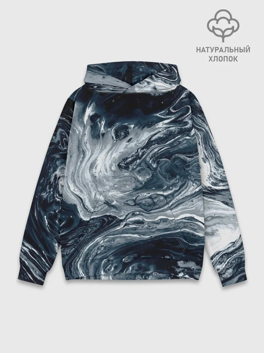 Худи мужской база хлопок / Темные холодные краски